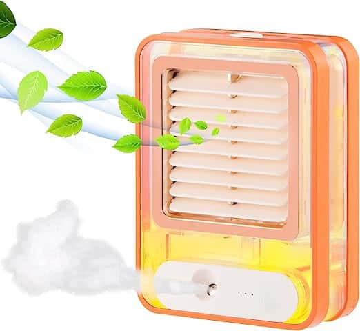 Portable Desktop Air Conditioner Usb Mini Air Cooler Fan Water Cooling Fan With Speed Spray Humidifier Purifier For Car Home