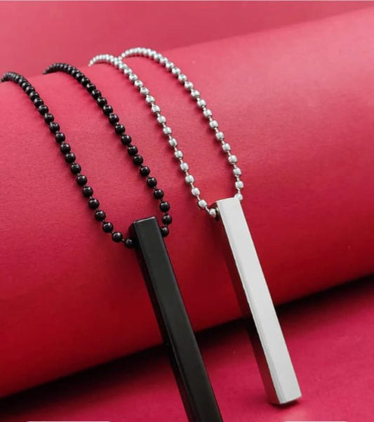 Boys Bar Necklace Pack Of 2 Materials Stainless Steel